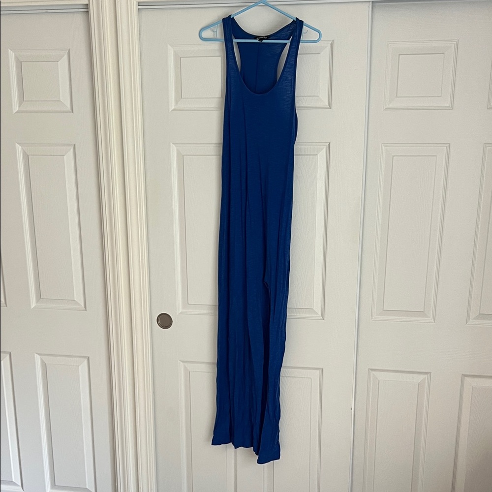 Blue Sleeveless Maxi Dress